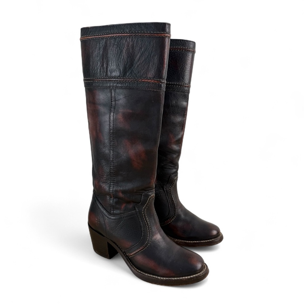 FRYE Jane Tall Riding Boots Antique Brown Sz 5.5